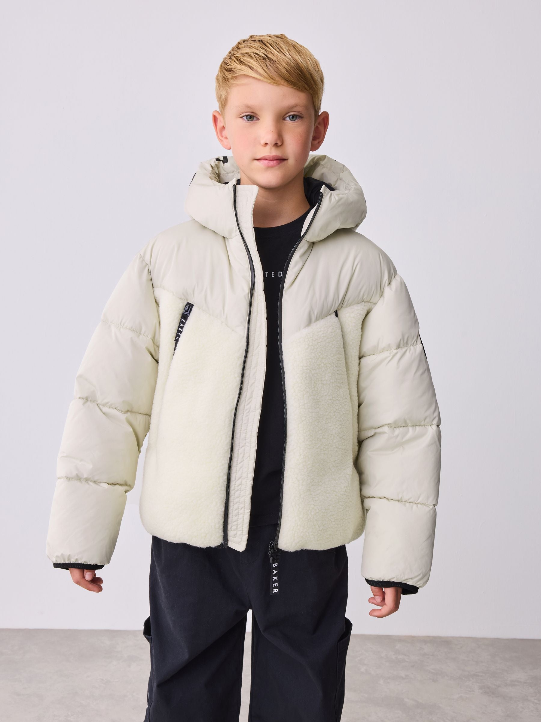 Baker by Ted Baker Neutral Borg Padded Coat image 2
