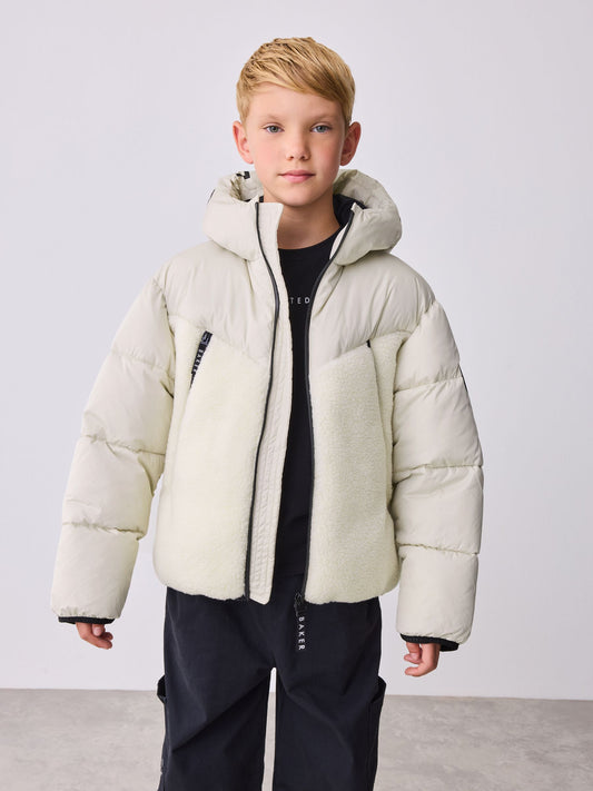 Baker by Ted Baker Neutral Borg Padded Coat image 2