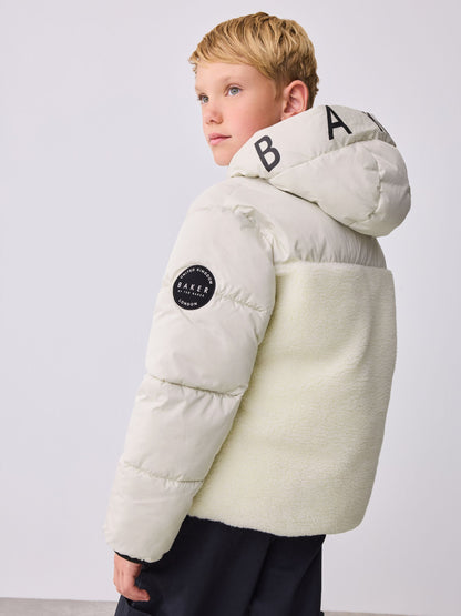 Baker by Ted Baker Neutral Borg Padded Coat image 6