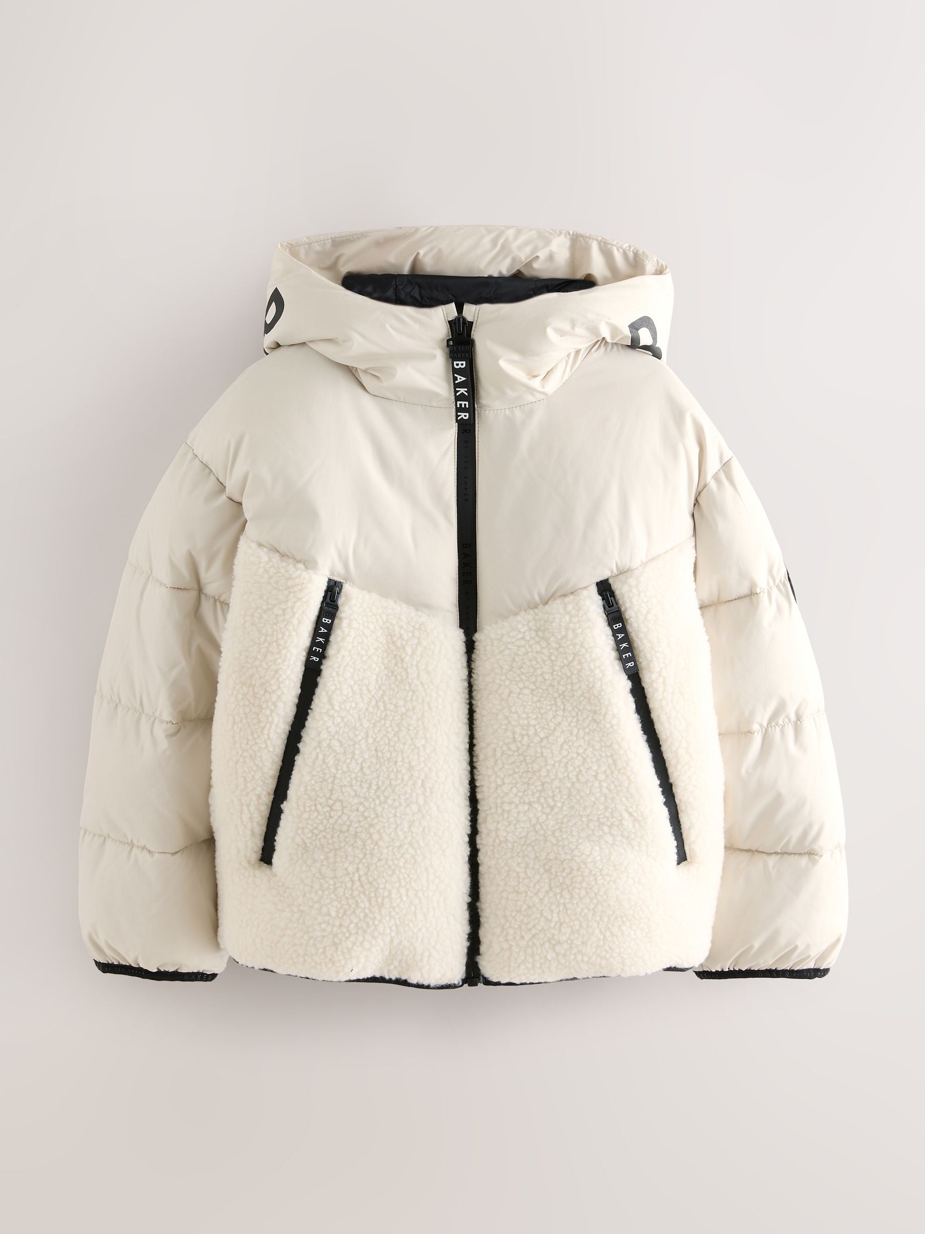 Baker by Ted Baker Neutral Borg Padded Coat image 7