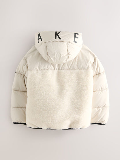 Baker by Ted Baker Neutral Borg Padded Coat image 9