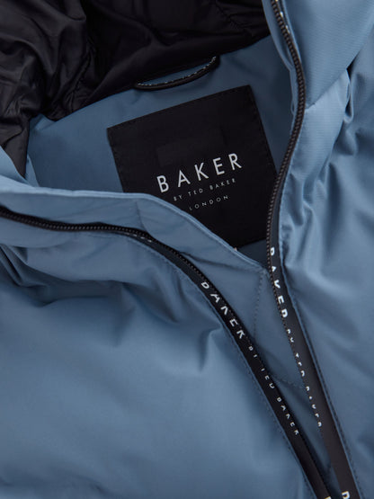 Baker by Ted Baker Shower Resistant Blue Padded Bomber Coat