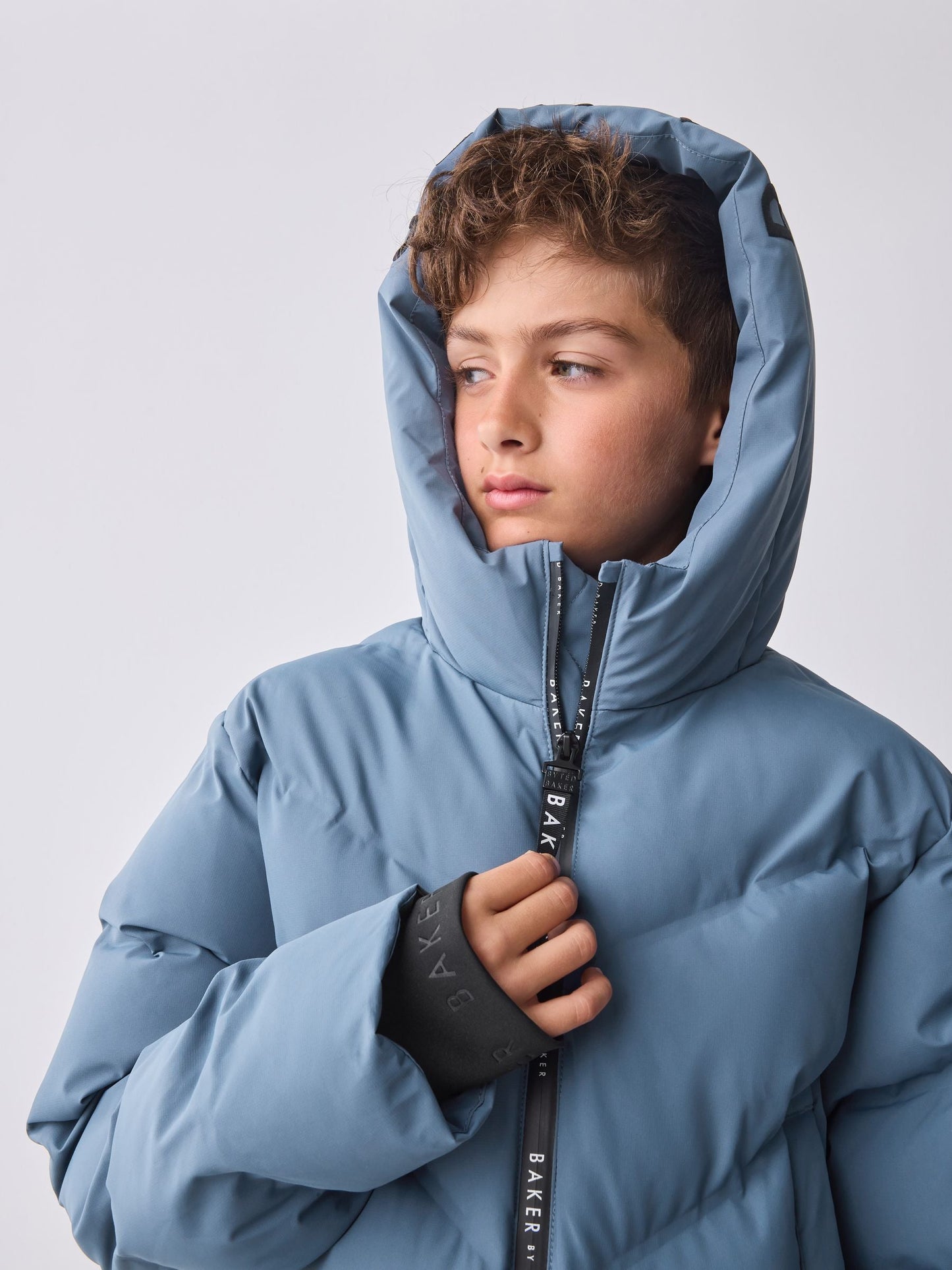 Baker by Ted Baker Shower Resistant Blue Padded Bomber Coat