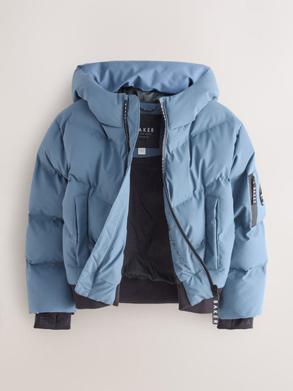 Baker by Ted Baker Shower Resistant Blue Padded Bomber Coat