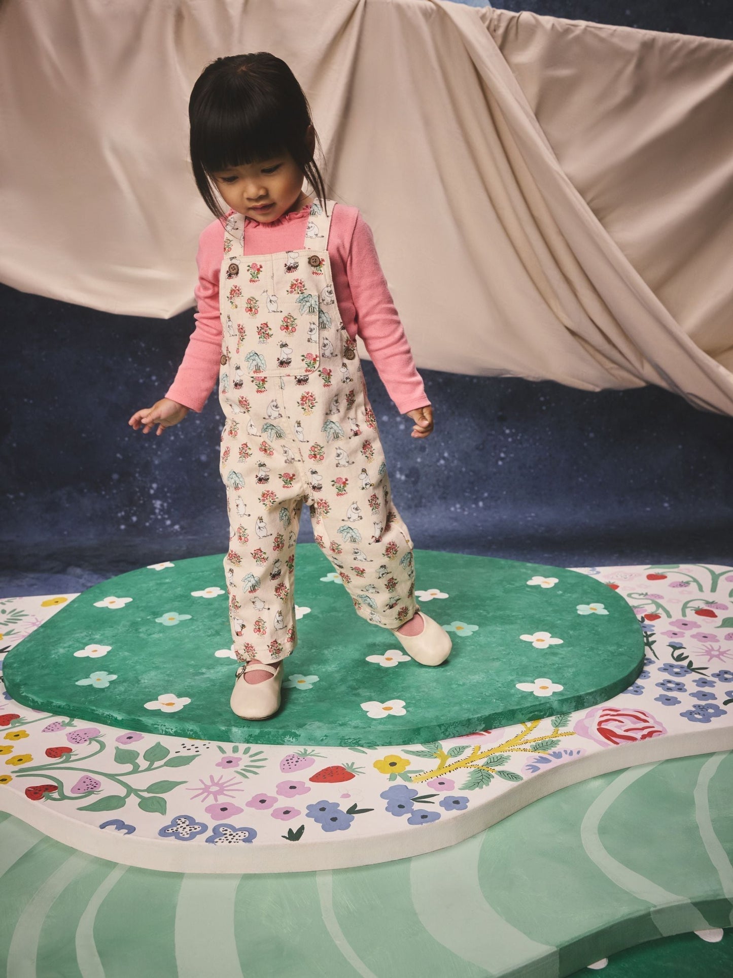 Pink Moomin Printed Dungarees and T-Shirt Set (3mths-7yrs)