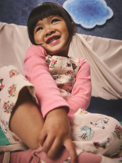 Pink Moomin Printed Dungarees and T-Shirt Set (3mths-7yrs)