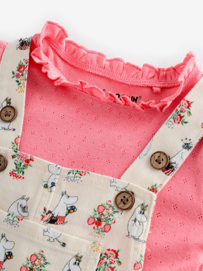 Pink Moomin Printed Dungarees and T-Shirt Set (3mths-7yrs)