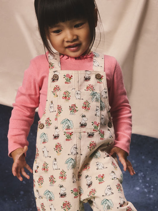 Pink Moomin Printed Dungarees and T-Shirt Set (3mths-7yrs) image 1