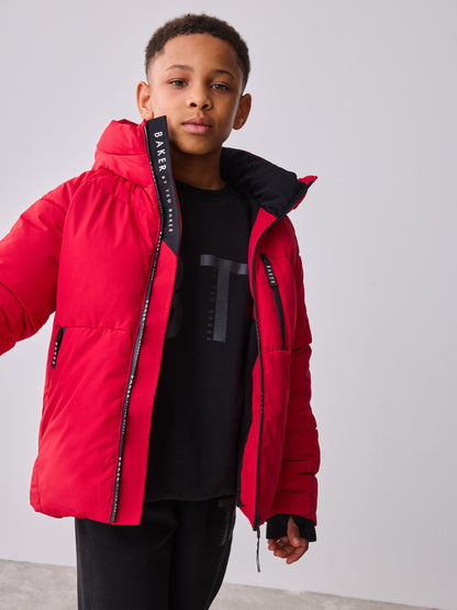 Baker by Ted Baker Shower Resistant Red Padded Coat