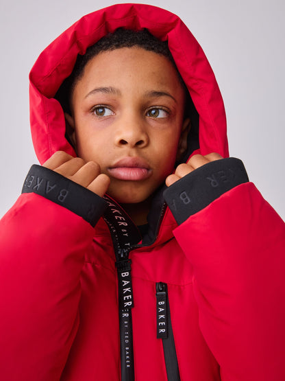 Baker by Ted Baker Shower Resistant Red Padded Coat