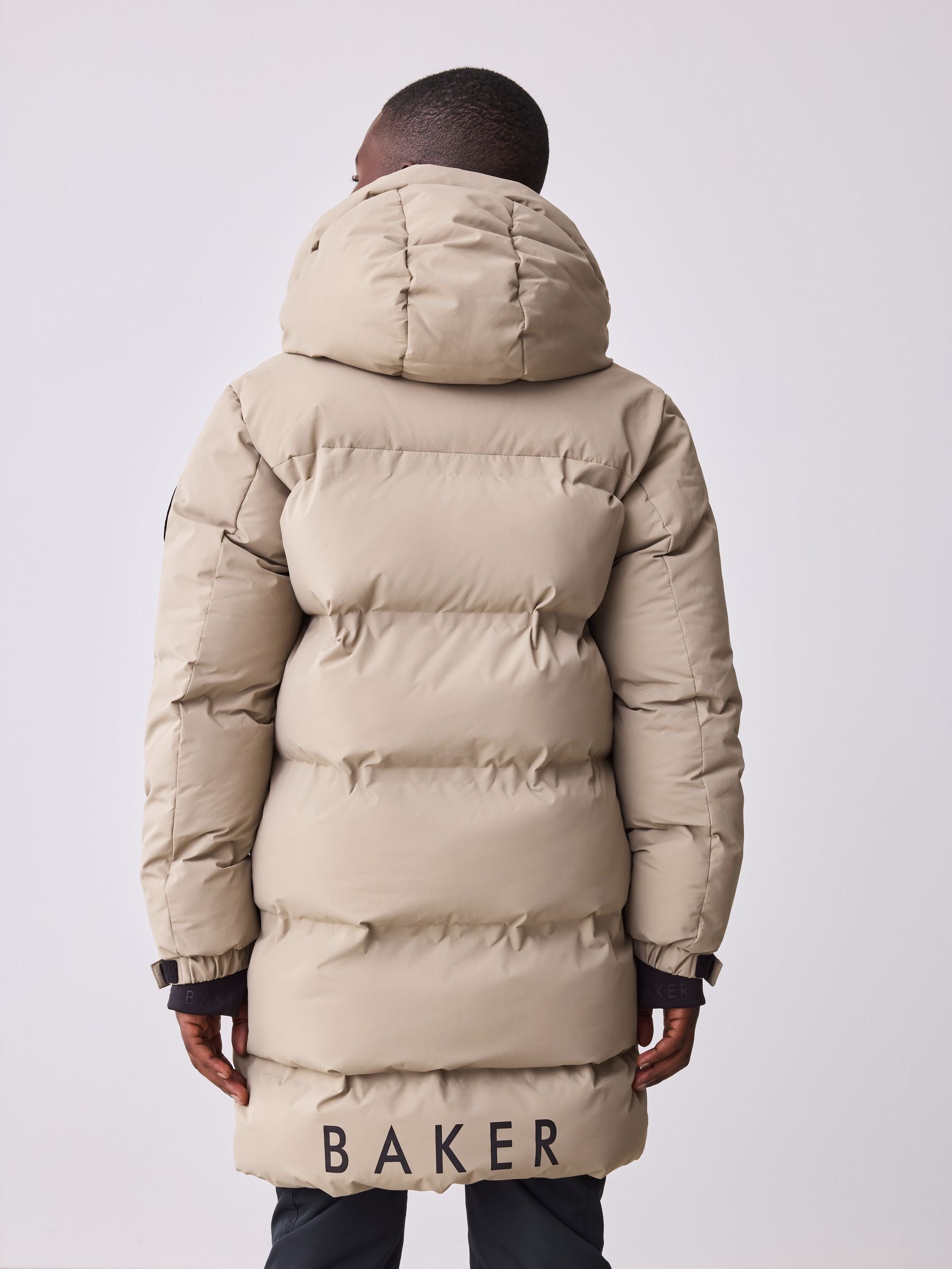 Baker by Ted Baker Shower Resistant Stone Longline Padded Coat image 3