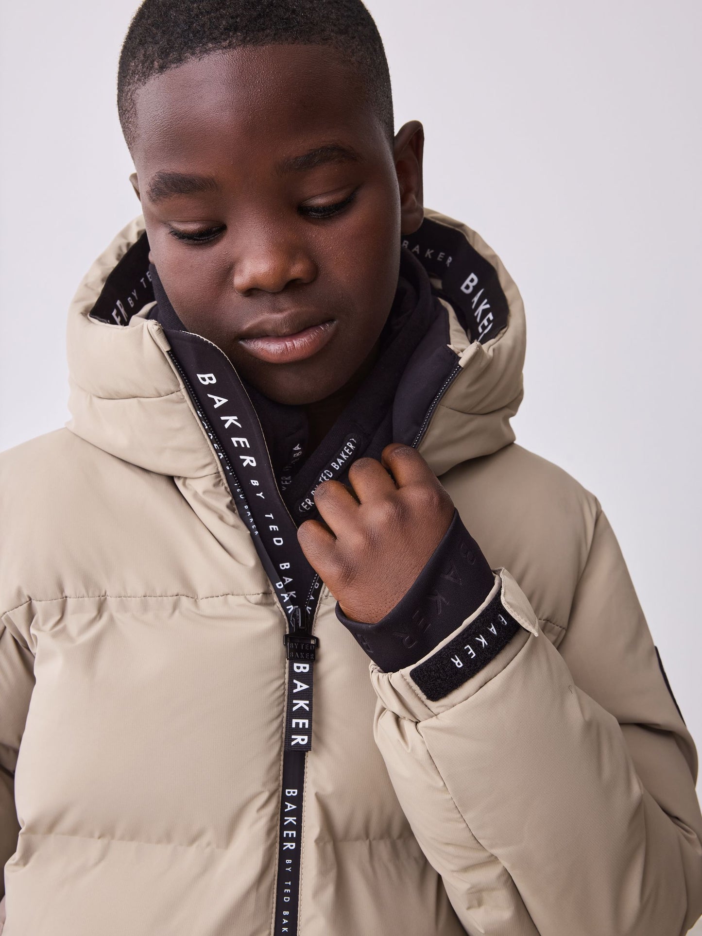 Baker by Ted Baker Shower Resistant Stone Longline Padded Coat image 6