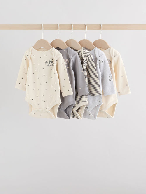 Dsiney Kidz - Monochrome Baby Long Sleeve Bodysuits 5 Pack image 1