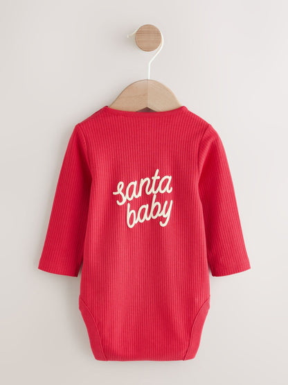 Red Christmas Baby Bodysuit