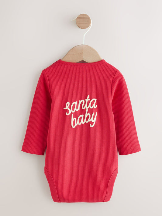Red Christmas Baby Bodysuit
