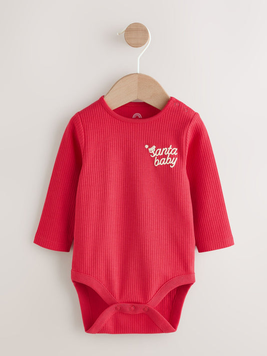 Red Christmas Baby Bodysuit