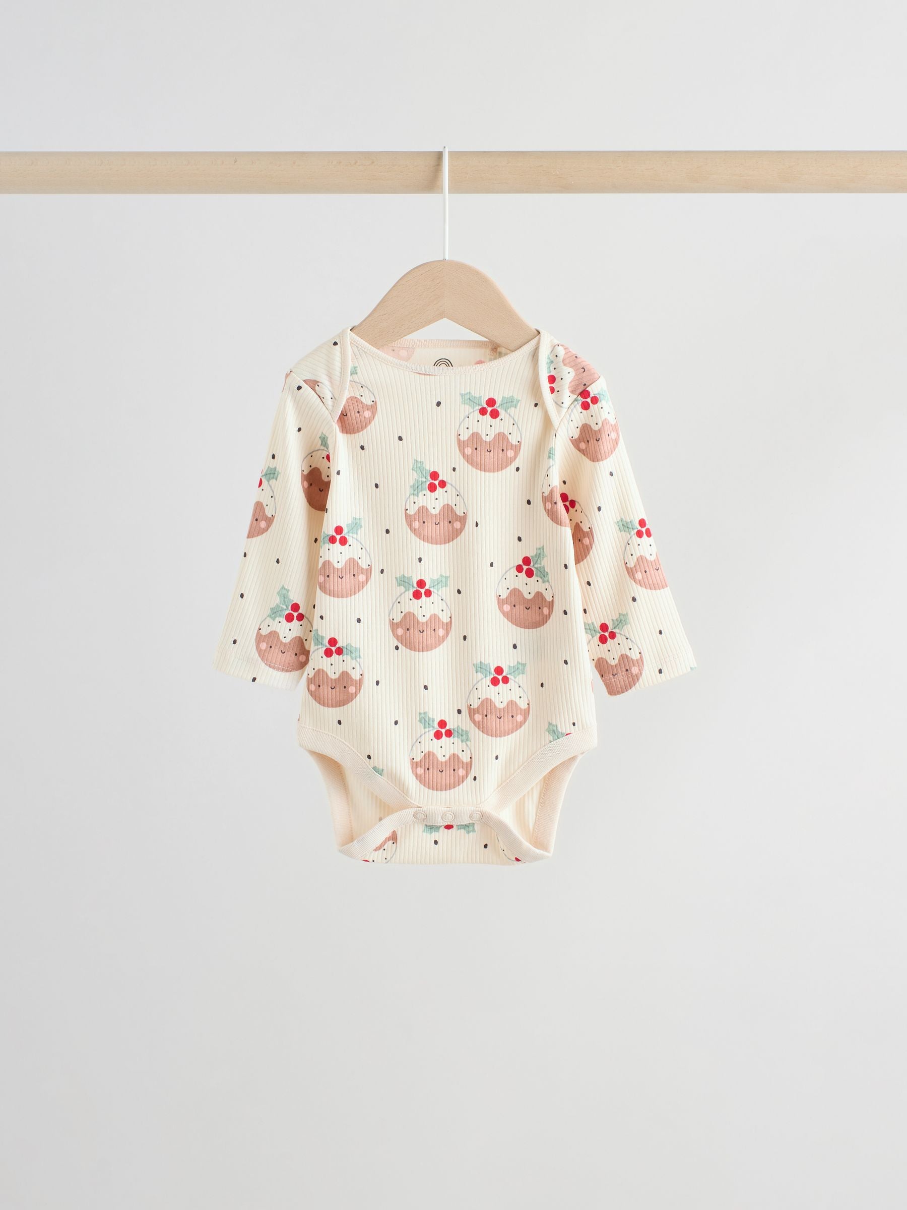 Multi Baby Christmas Bodysuits 3 Pack image 2
