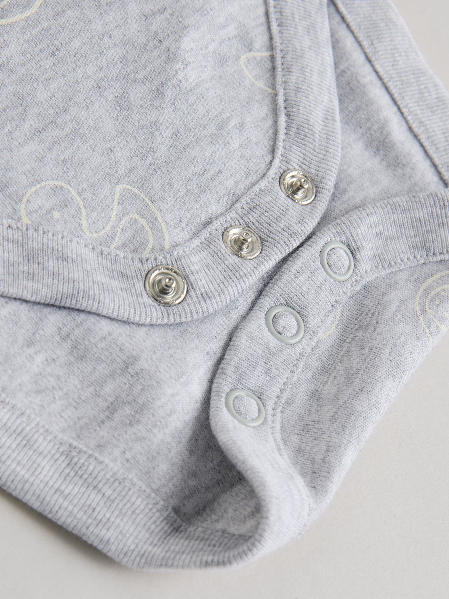 Grey Long Sleeved Baby Bodysuits 5 Pack image 4