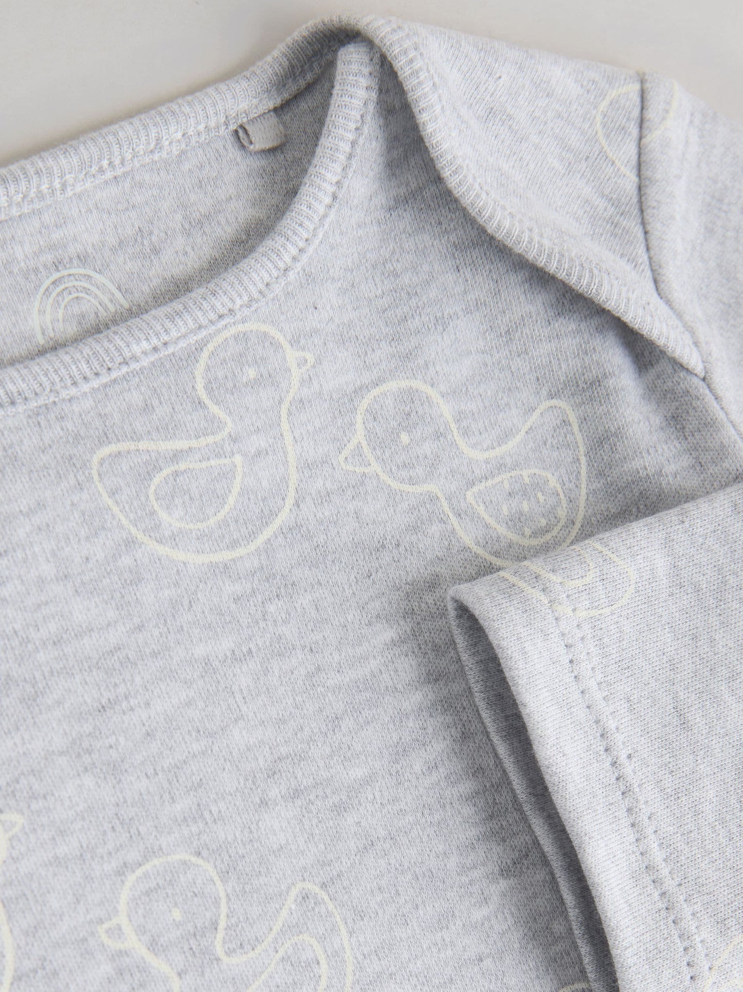 Grey Long Sleeved Baby Bodysuits 5 Pack image 5