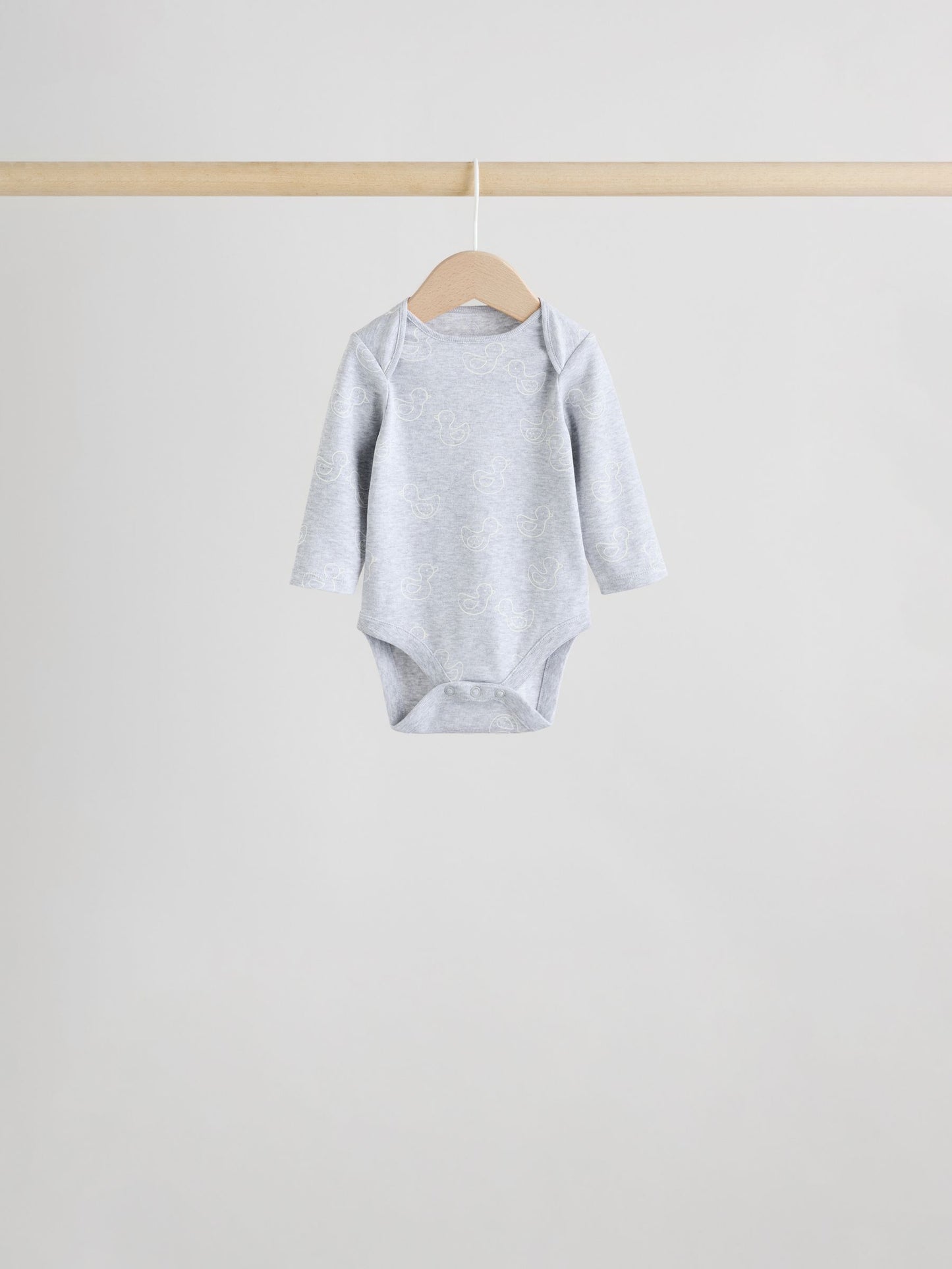 Grey Long Sleeved Baby Bodysuits 5 Pack image 7
