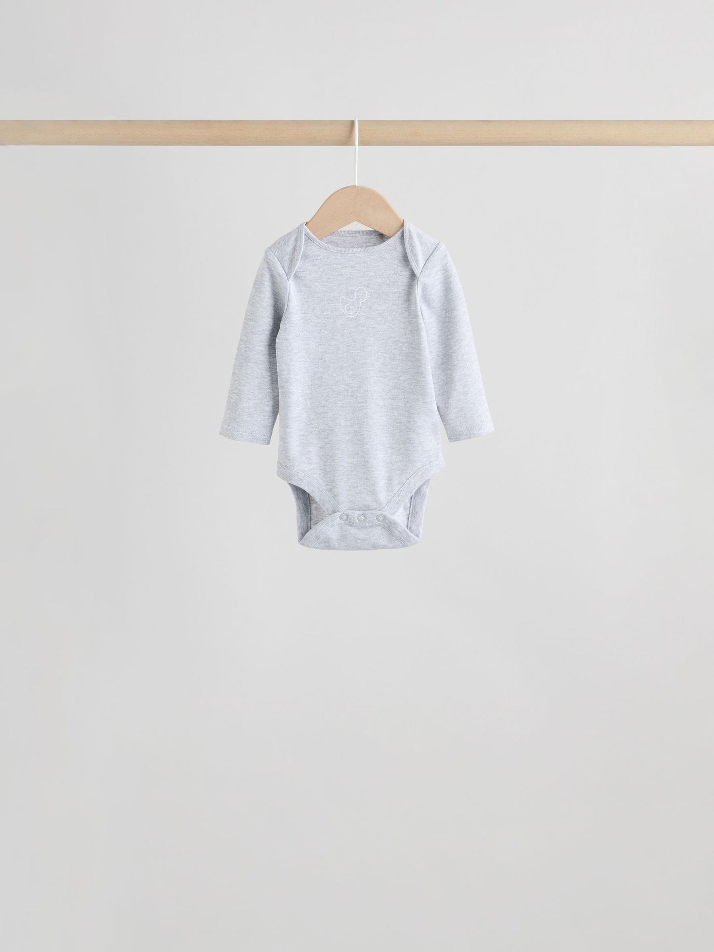Grey Long Sleeved Baby Bodysuits 5 Pack image 10