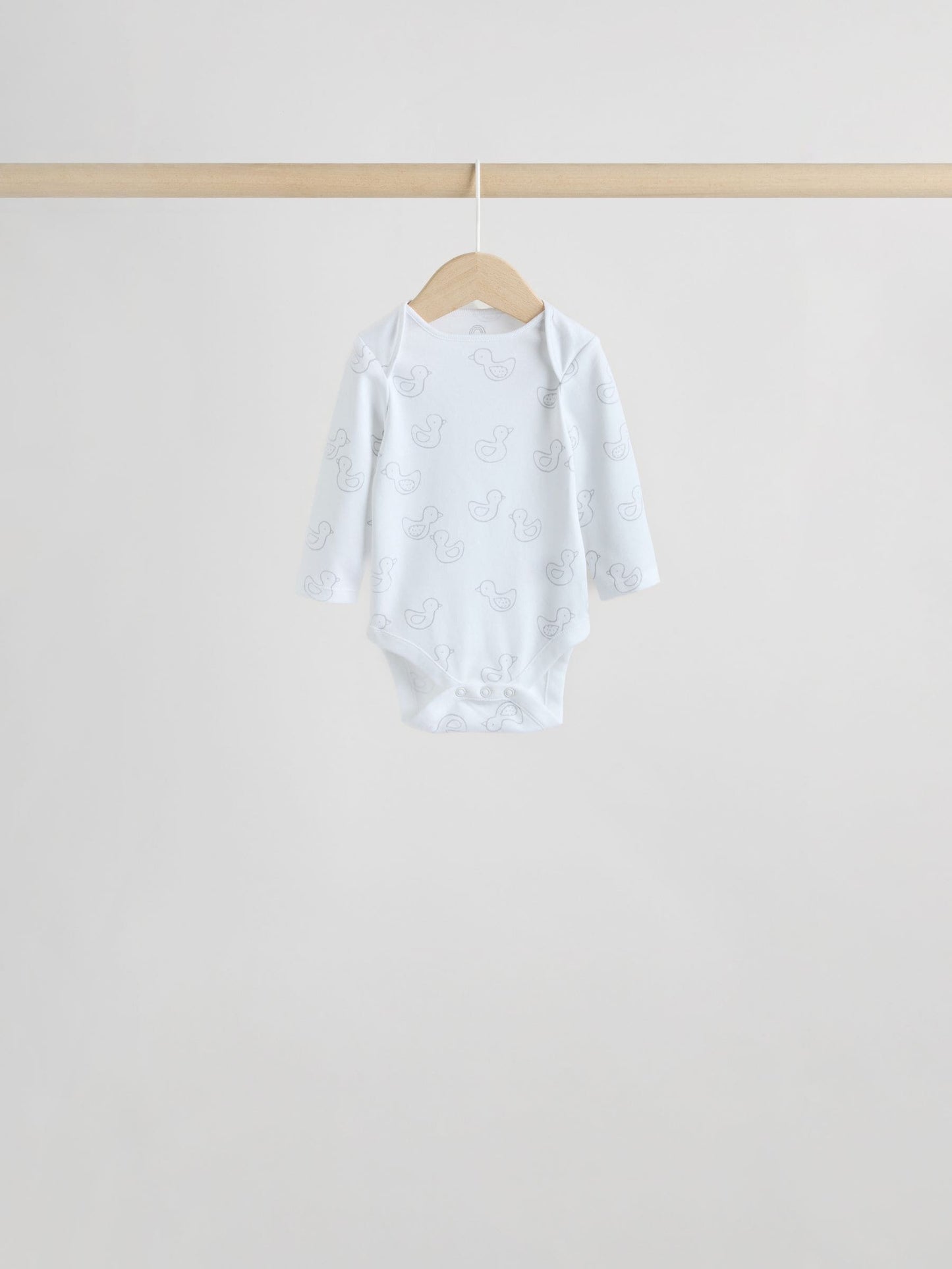 Grey Long Sleeved Baby Bodysuits 5 Pack image 7