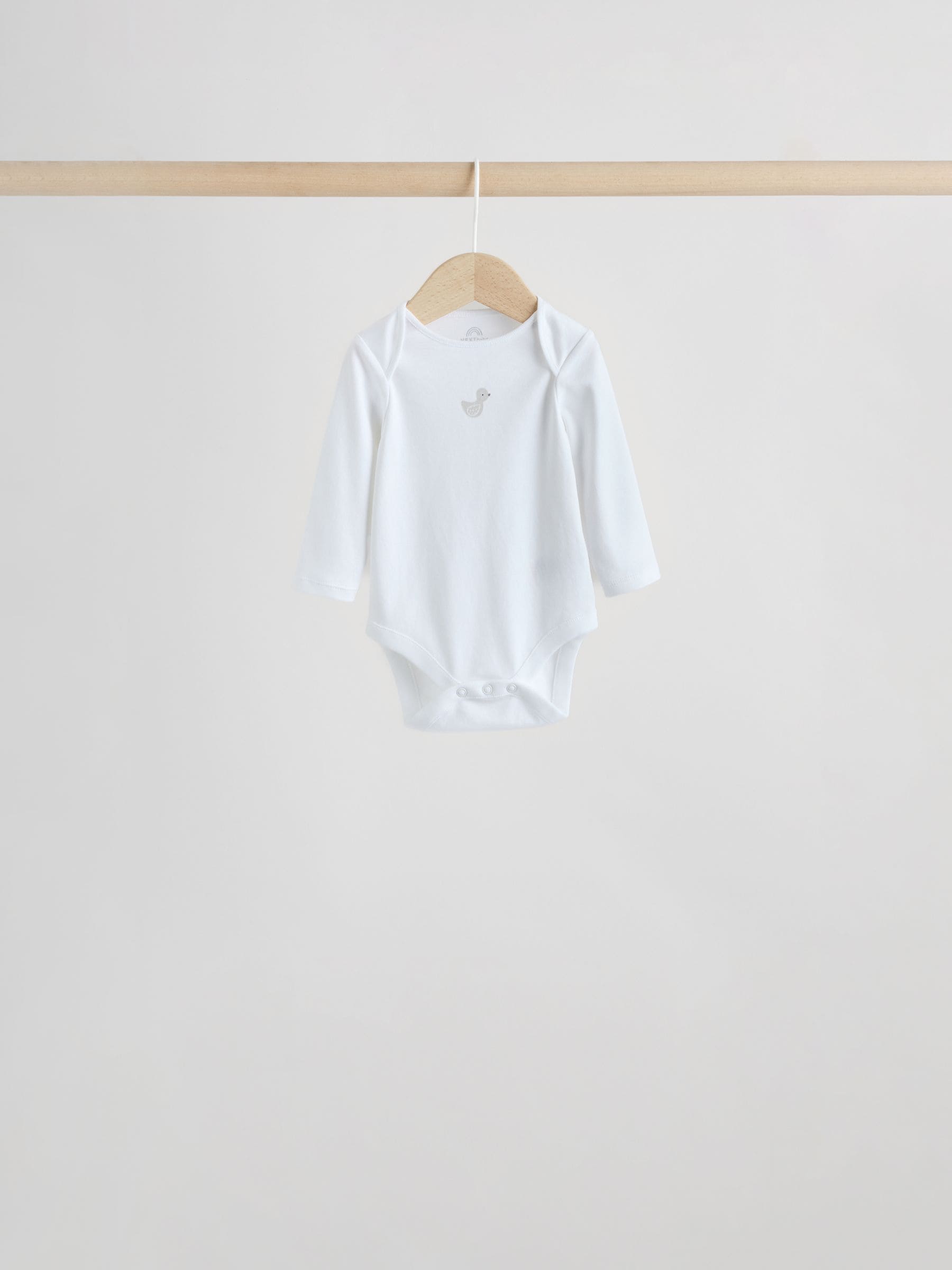 Grey Long Sleeved Baby Bodysuits 5 Pack image 8