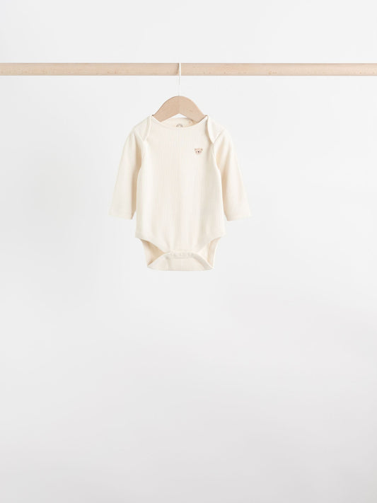 Dsiney Kidz - Neutral Bear Baby Long Sleeve Bodysuits 5 Pack image 2