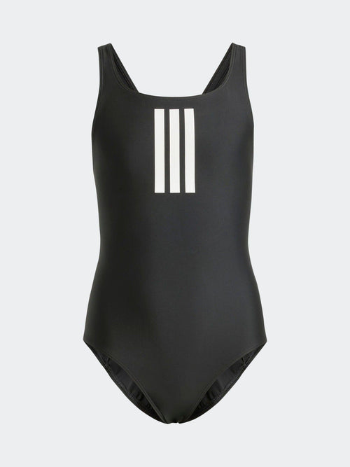Dsiney Kidz - adidas Black/White 3-Stripes Kids Swimsuit image 1