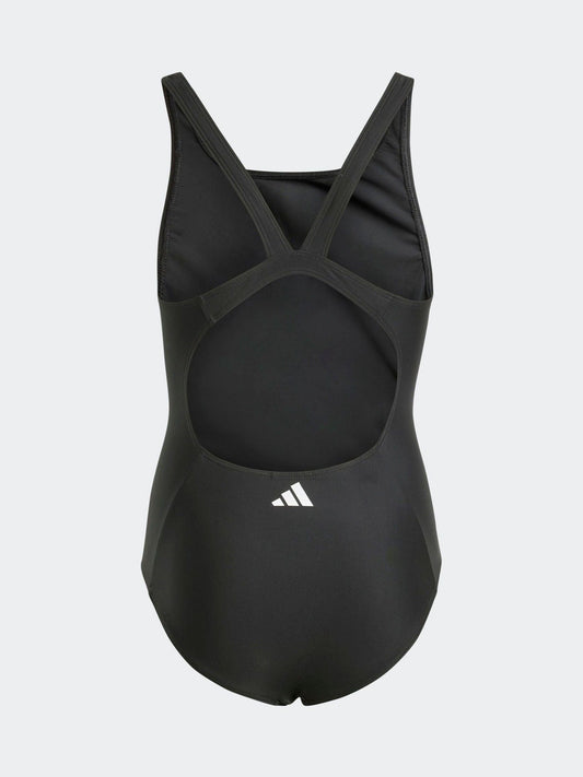 Dsiney Kidz - adidas Black/White 3-Stripes Kids Swimsuit image 2