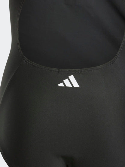 Dsiney Kidz - adidas Black/White 3-Stripes Kids Swimsuit image 3