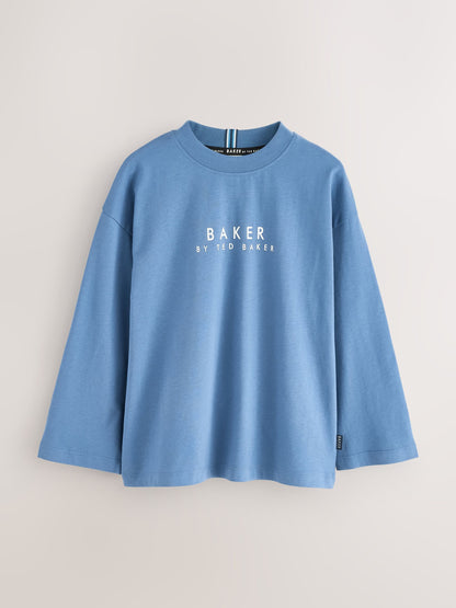 Baker by Ted Baker Cotton Long Sleeve T-Shirts 3 Pack image 2