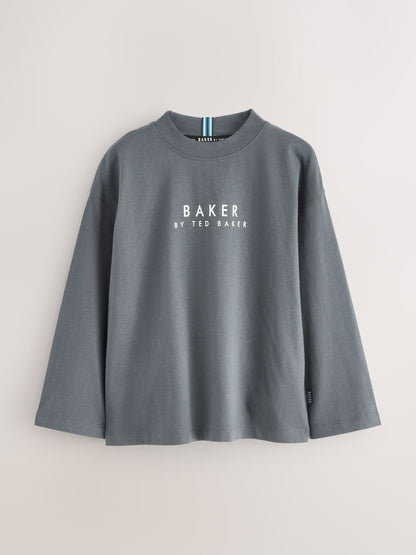 Baker by Ted Baker Cotton Long Sleeve T-Shirts 3 Pack image 4