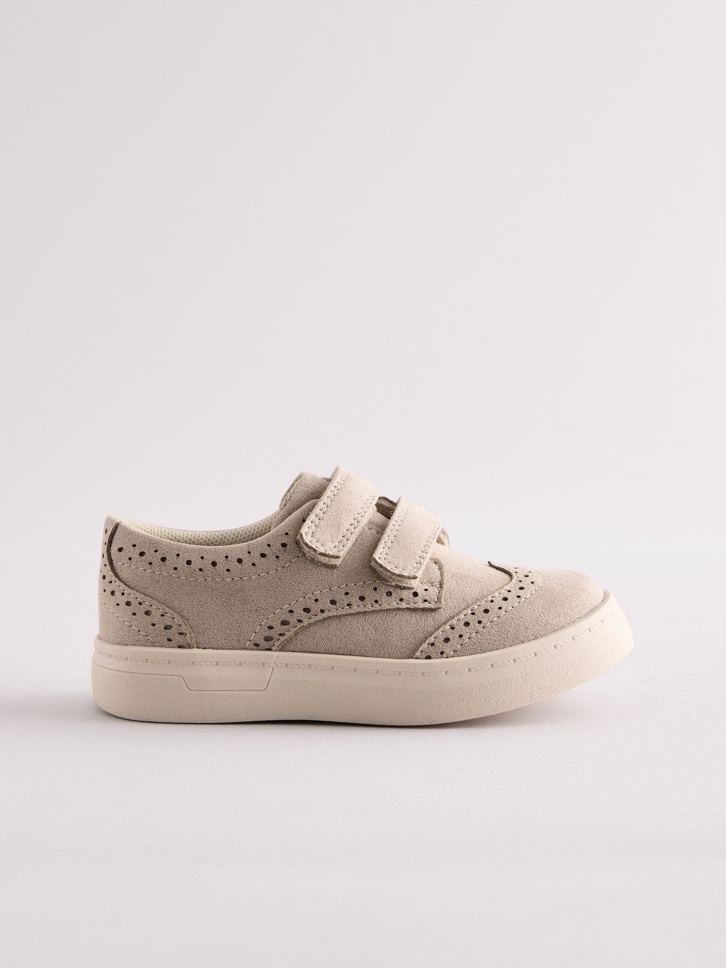 Neutral Wide Fit (G) Touch Fastening Brogue Shoes image 2