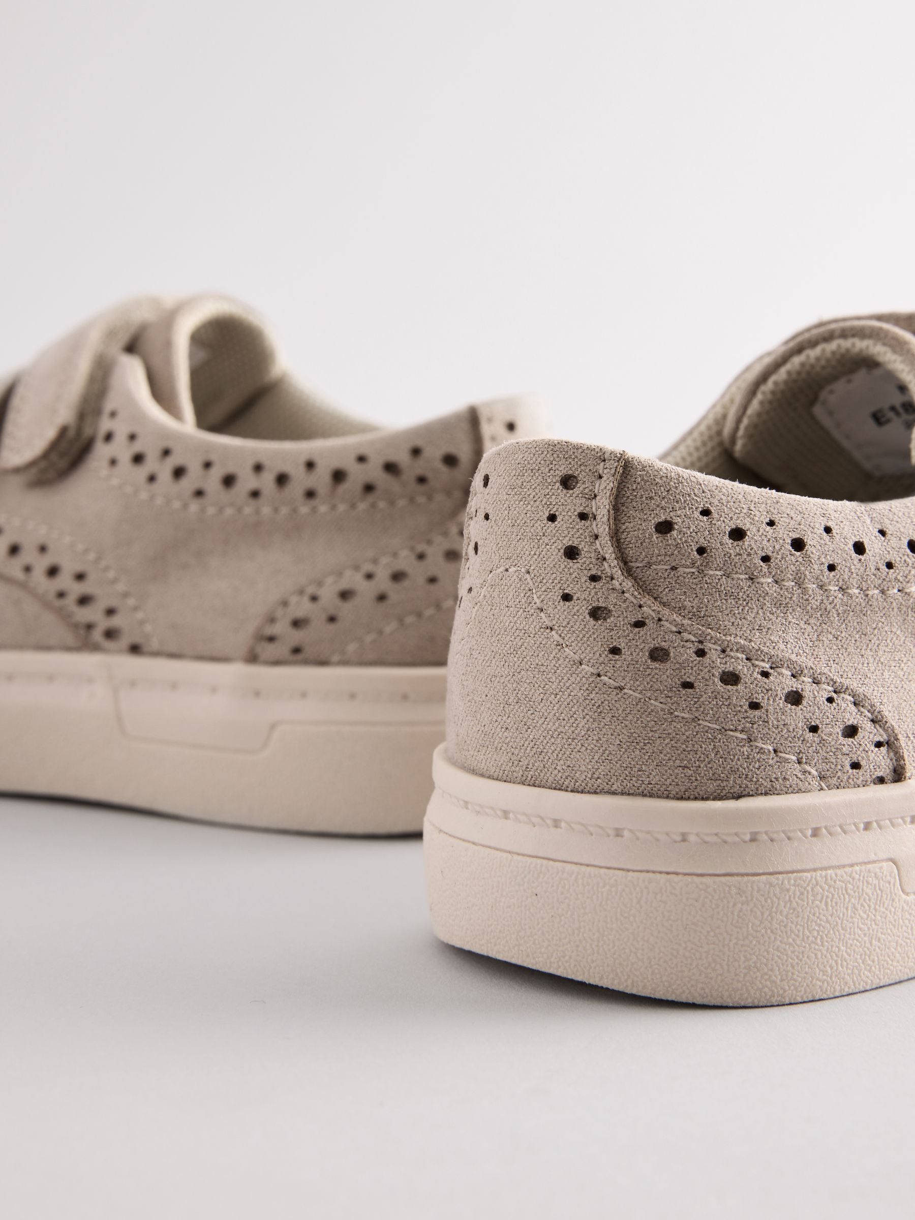 Neutral Wide Fit (G) Touch Fastening Brogue Shoes image 4