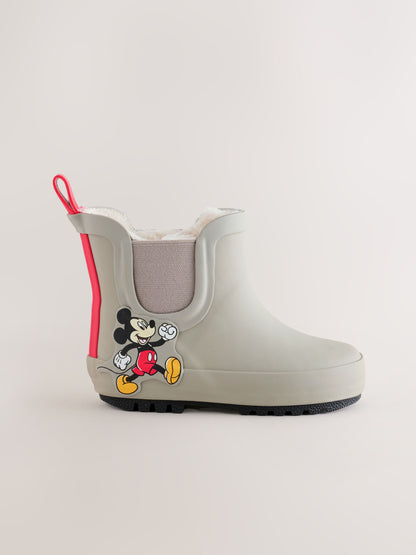 Neutral Mickey Mouse Warm Lined Ankle Wellies - image 2