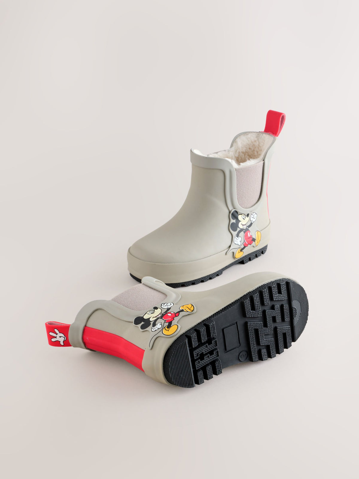 Neutral Mickey Mouse Warm Lined Ankle Wellies - image 3
