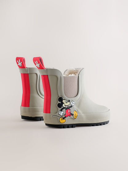 Neutral Mickey Mouse Warm Lined Ankle Wellies - image 4