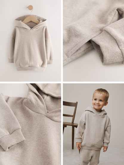 Dsiney Kidz - Oatmeal Marl Soft Touch Hoodie (3mths-7yrs) image 3