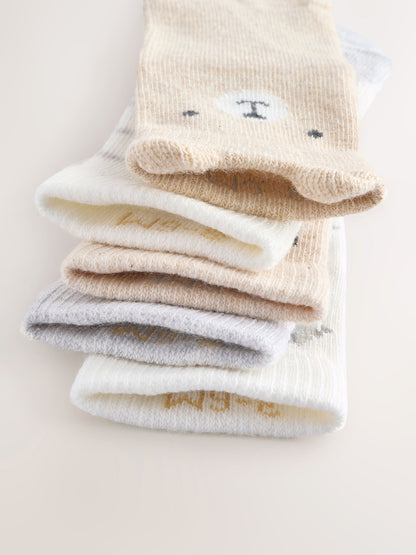 Neutral Baby Socks 5 Pack (0mths-2yrs)