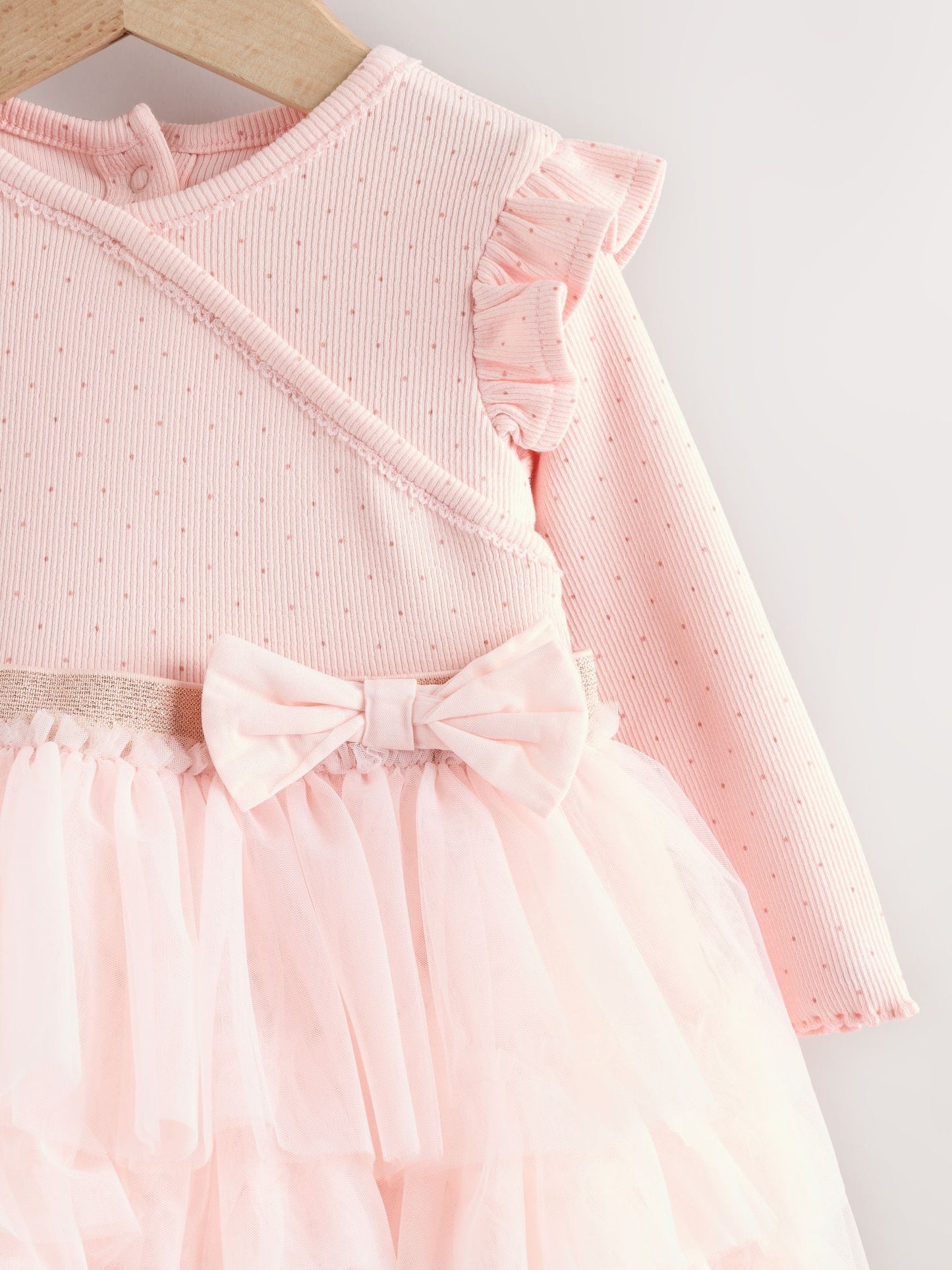 Pink Baby Long Sleeve Tutu Dress (0mths-2yrs) image 3