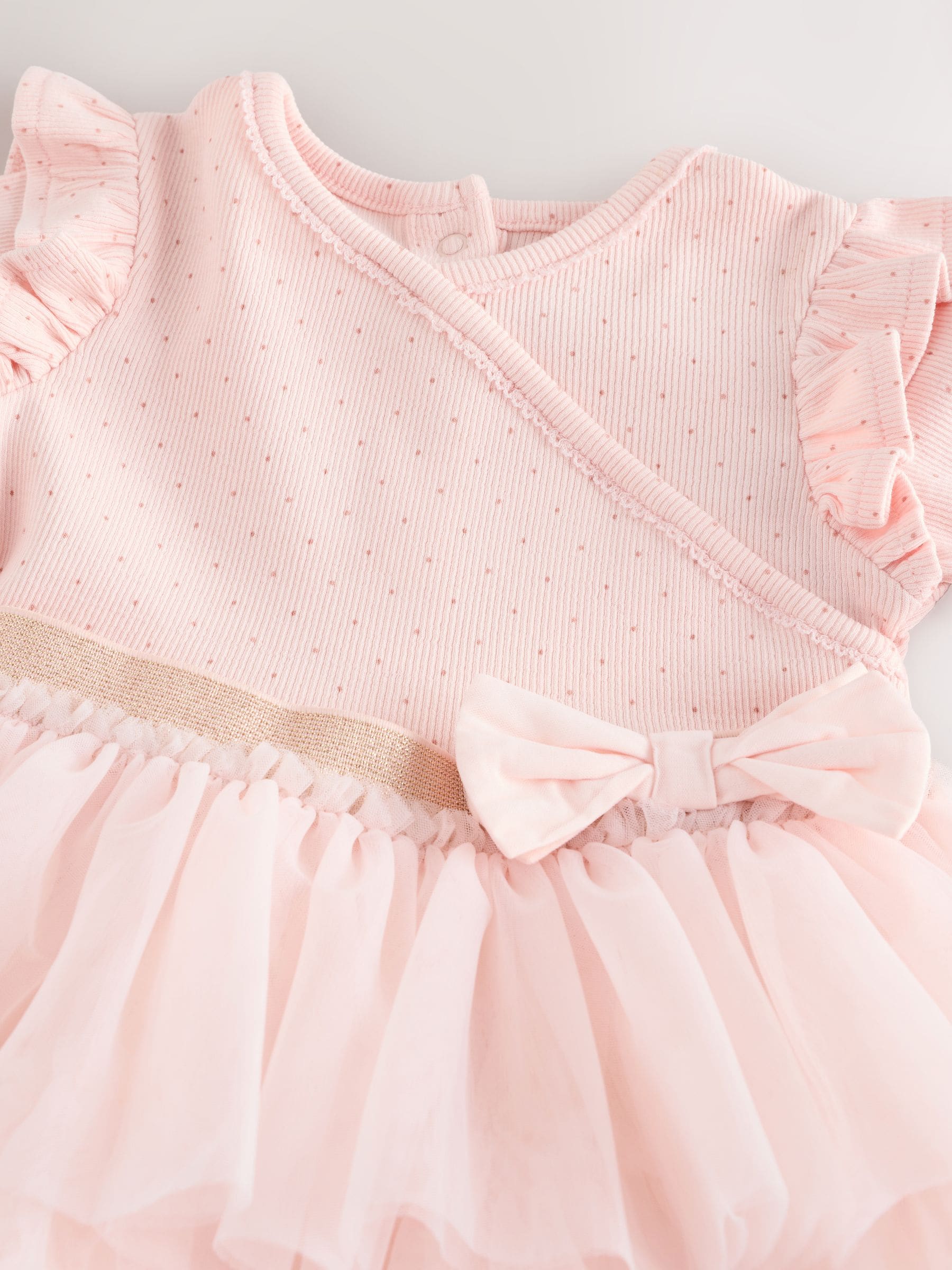 Pink Baby Long Sleeve Tutu Dress (0mths-2yrs) image 4