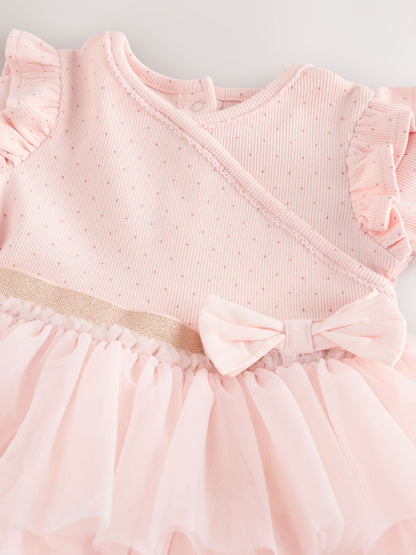 Pink Baby Long Sleeve Tutu Dress (0mths-2yrs) image 4