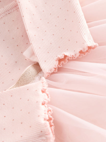 Pink Baby Long Sleeve Tutu Dress (0mths-2yrs) image 6