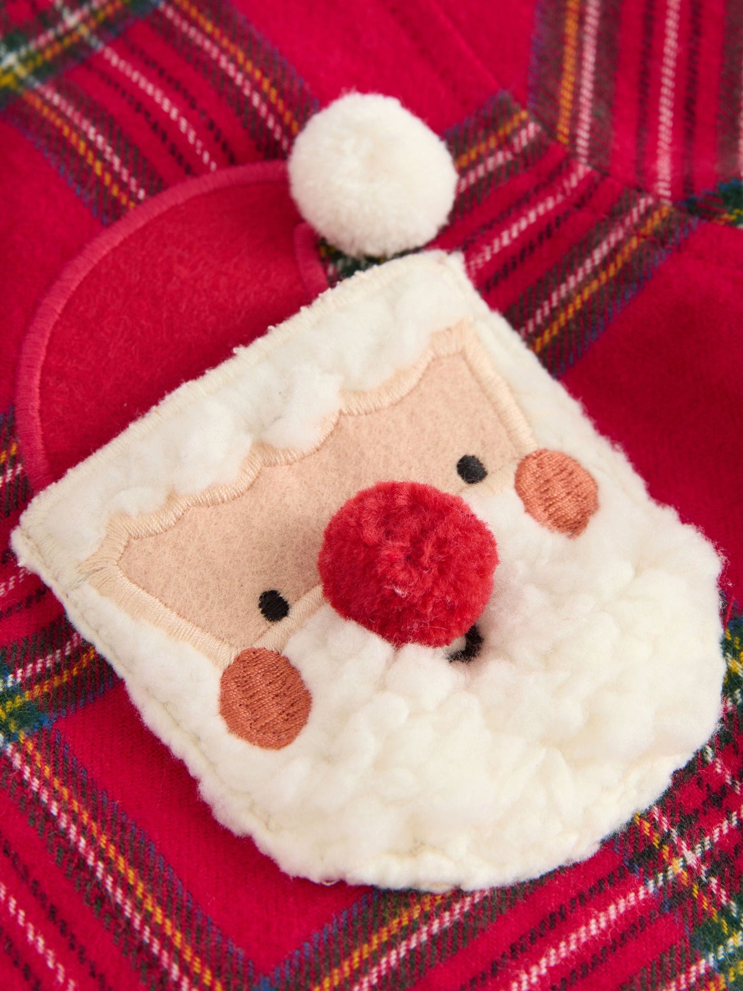 Red Tartan Long Sleeve Christmas Tartan Check Character Shirt (3mths-10yrs)