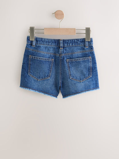 Dsiney Kidz - Blue Regular Length Frayed Edge Denim Shorts (3-16yrs) image 1