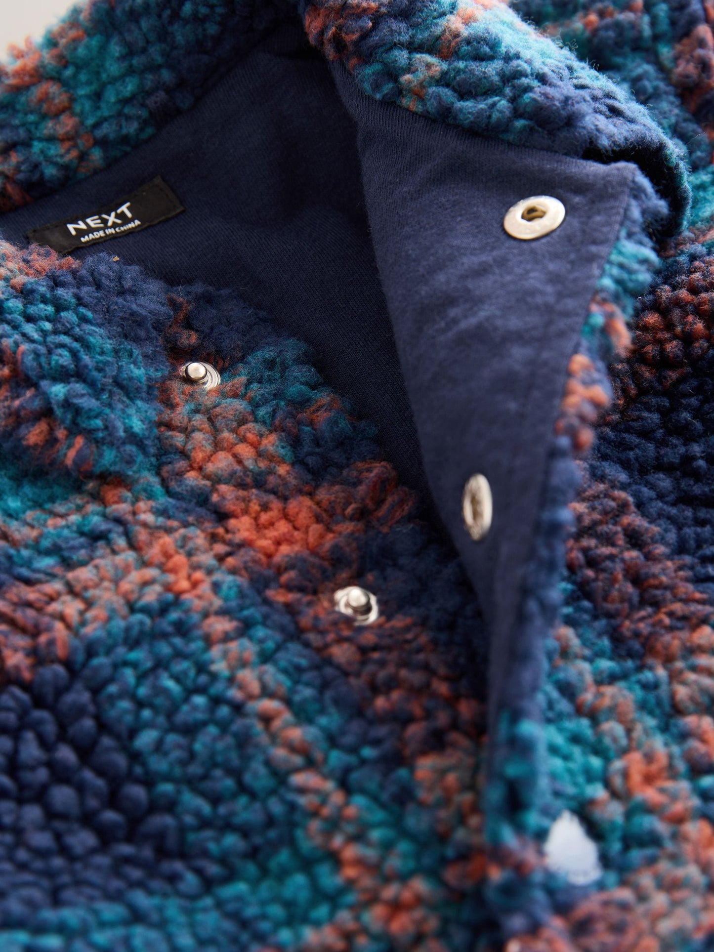 Navy Check Borg Fleece Shacket (3mths-7yrs)