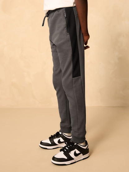 Charcoal Grey Tech Sportswear Hoodie and Joggers Set