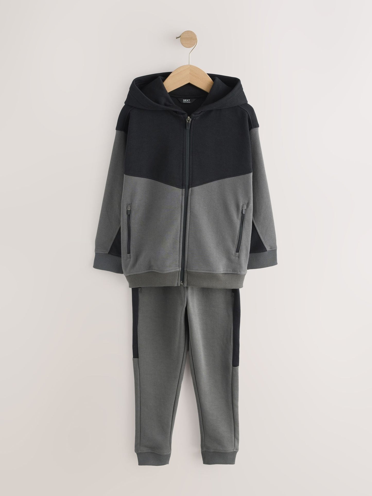 Charcoal Grey Tech Sportswear Hoodie and Joggers Set