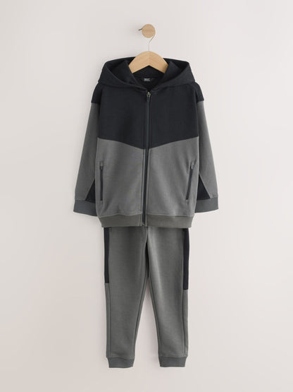 Charcoal Grey Tech Sportswear Hoodie and Joggers Set